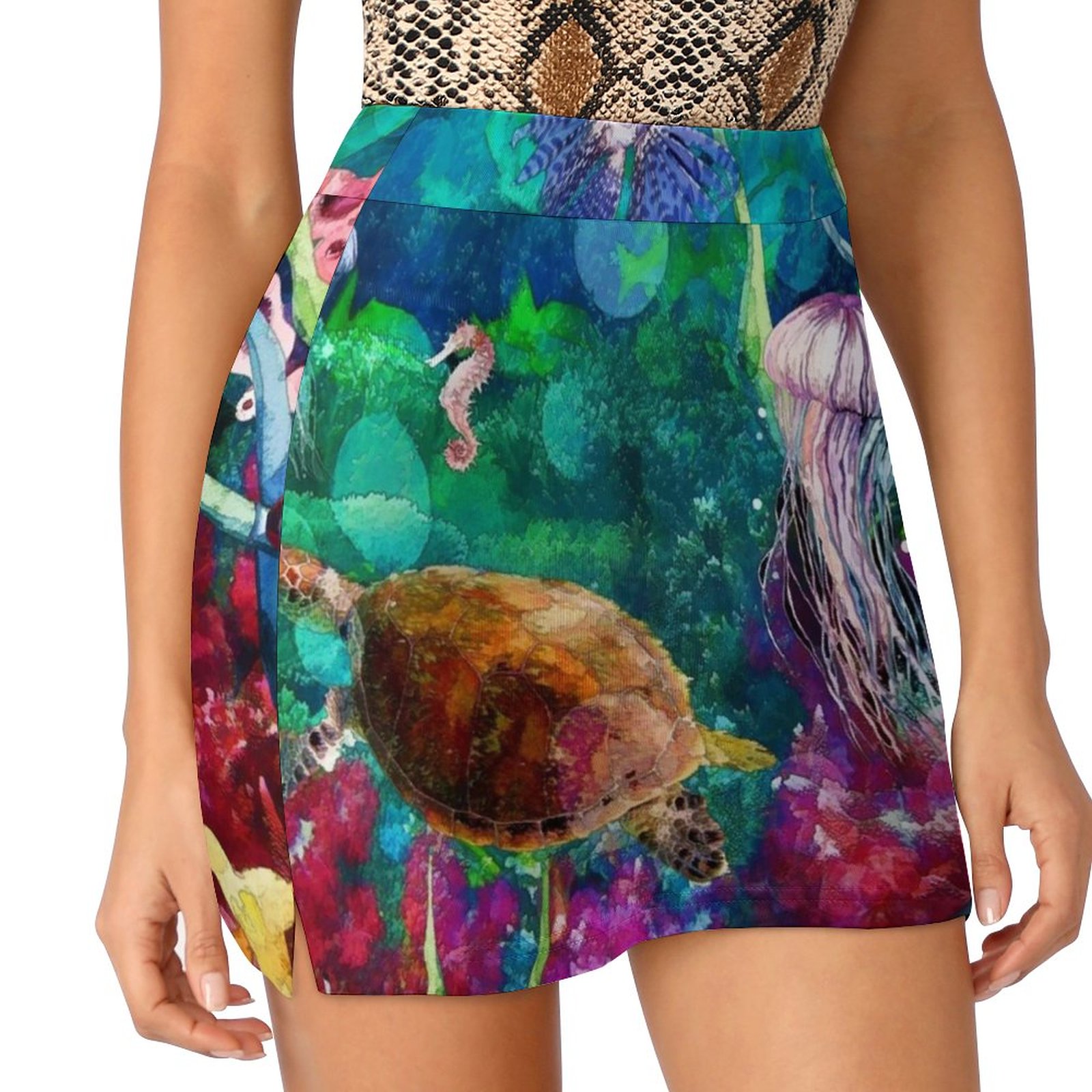 Badminton Minion - Turtles On The Reef Women's skirt