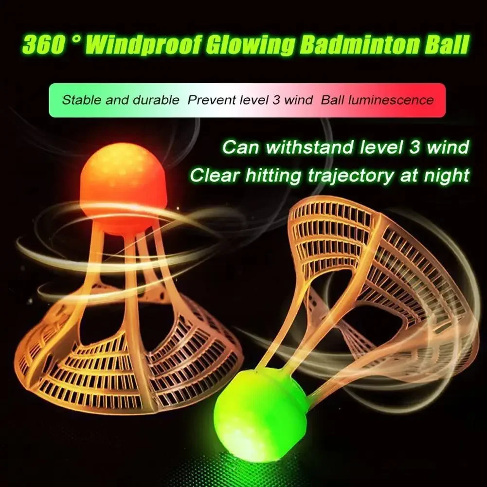 Badminton Shuttlecock - 1/5pcs Glow Badminton Shuttlecocks,Light Up Night
