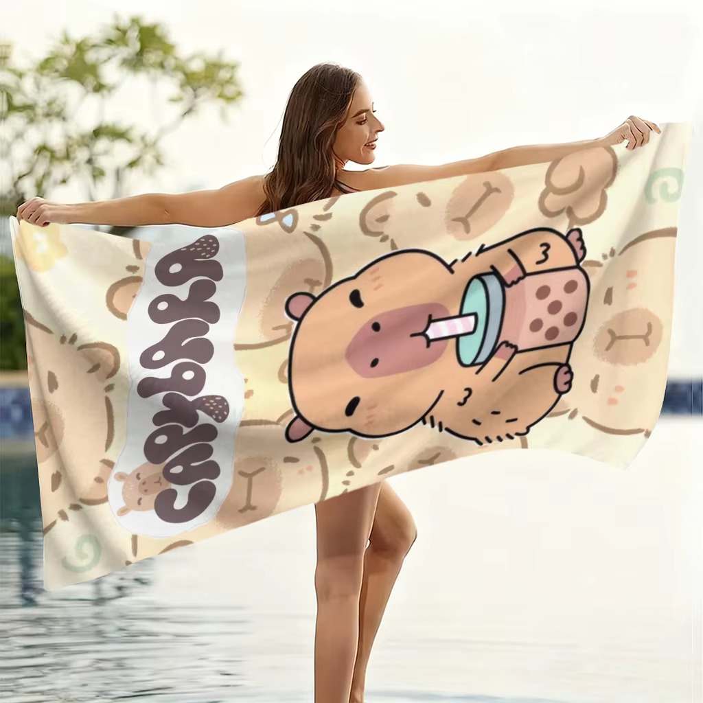 Capybara Cartoon Quick-Drying  - đánh giá và giá Towel Small Sport