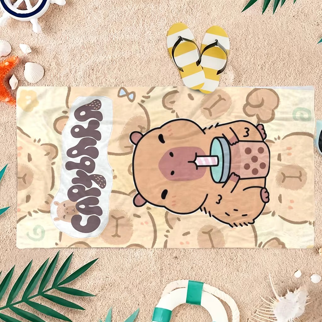 Capybara Cartoon Quick-Drying  - đánh giá và giá Towel Small Sport