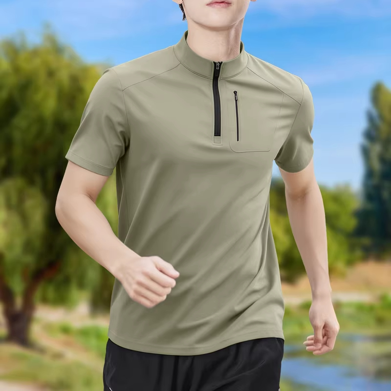 Men's Half-Zip High-Stretch Qu - đánh giá và giá T Shirt Dry Fit